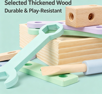 Boîte à outils en bois pour enfants, jouet d'assemblage pour développer la motricité fine et l'éducation précoce des bébés