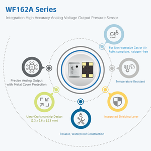 0 ~ 1100kPa mutlak Analog basınç sensörü WF162A, endüstriyel kontroller ve hava pompası ve TPMS için son derece doğrusal düşük maliyetli sensör - Product Image 5