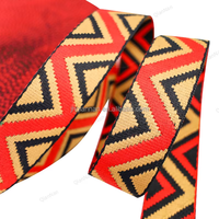 Vente en gros de ruban jacquard à motif géométrique triangulaire en imitation nylon et dacron, écologique, pour bagages, sacs pour femmes, sacs à main