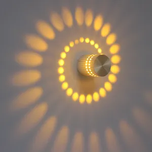 3W foro a spirale luce da parete a parete lampada a LED da parete per interni colorato creativo semplice decorazione illuminazione soggiorno