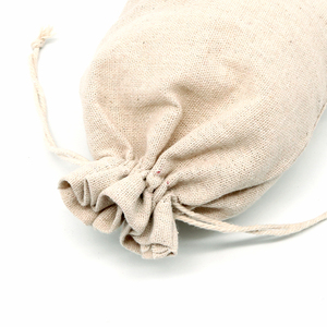 Petite pochette écologique réutilisable en coton biologique avec cordon de serrage et logo - Product Image 4