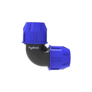Coude à 90° en PP à compression haute pression, non toxique et écologique pour tuyaux <span class=keywords><strong>PEHD</strong></span> - <span class=keywords><strong>Eau</strong></span> <span class=keywords><strong>potable</strong></span> et irrigation - Product Image 1