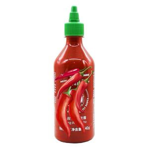 Bouteille de sauce chili piquante Sira Cha en plastique PET sans BPA de 250 ml, ronde, facile à presser, avec bouchon à vis - Product Image 2