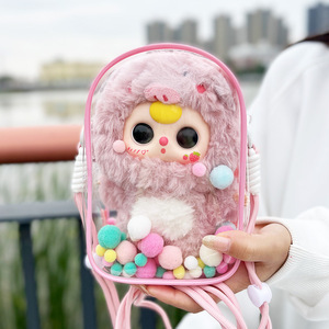 18cm 20cm Nommi boîte aveugle clair PVC poupée sac bébé trois V3 PVC porte-clés en peluche sangle épaule Labubu PVC sac - Product Image 1