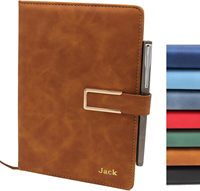 Cuaderno de Cuero PU Personalizable A5 con Espiral, 200 Hojas, con Logotipo Personalizado, Agenda de Cuero Promocional