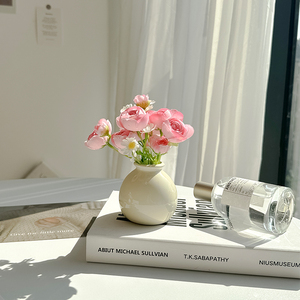 Vase en céramique classique tendance 2024, vase décoratif moderne pour la maison, petit vase rond simple pour fleurs - Product Image 5