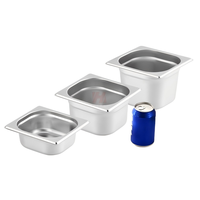 Liyunda 1/6 Europäische Gastronorm GN-Behälter aus Edelstahl 201/304, OEM-Dicke, GN-Behälter für Speisewärmer in Gewerbebetrieben