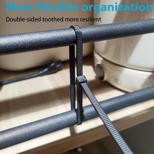 12-inch Nylon 66 có thể điều chỉnh tự khóa cáp Tie thiết kế mới siêu mạnh độ bền kéo chất lượng cao Zip Tie - Product Image 5