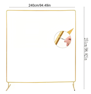 Support de toile de fond carré en métal doré <span class=keywords><strong>pour</strong></span> arche de ballons, idéal <span class=keywords><strong>pour</strong></span> cérémonies de mariage, fêtes d'anniversaire, baby showers et décorations de fond. - Product Image 2