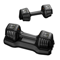 Ensemble d'haltères réglables de haute qualité en noir Altere Musculation pour la remise en forme à domicile, équipement de salle de sport