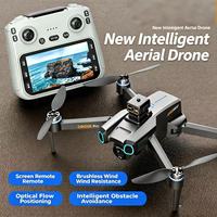 Nouveau Drone de Photographie Aérienne Transfrontalier à Double Caméra, Détection d'Obstacles par Flux Optique, Télécommande 6 Canaux, WiFi 5G, en Plastique