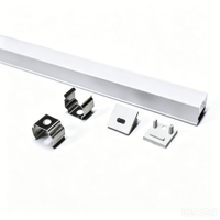 Offre Spéciale : Embouts de profilé LED en aluminium 10x10mm pour éclairage linéaire encastré ultra-mince, idéal pour armoires et vitrines