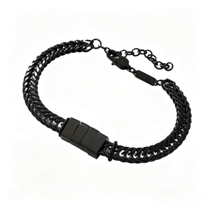 <span class=keywords><strong>Bracciale</strong></span> da Uomo Personalizzato in Acciaio Inossidabile Lucidato di Alta Qualità 316L, Catena a Coda di <span class=keywords><strong>Volpe</strong></span> <span class=keywords><strong>con</strong></span> Design a Perline Quadrate, Supporto OEM ODM - Product Image 4