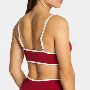 Reggiseni sportivi Ignite per donna, senza cuciture, modello Spoon, <span class=keywords><strong>reggiseno</strong></span> da yoga con spalline a contrasto e schiena scoperta, <span class=keywords><strong>reggiseno</strong></span> da palestra leggero, top corto da yoga. - Product Image 4