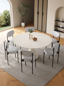 Nhà Máy Trực Tiếp Giá Hiện Đại Mở rộng Xoay Bằng Gỗ Bàn Ăn Cho Khách Sạn Sử Dụng 6 Chỗ Thấp Tối Thiểu Số Lượng Đặt Hàng - Product Image 3