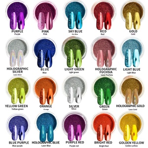 Poudre chromée <span class=keywords><strong>effet</strong></span> <span class=keywords><strong>miroir</strong></span> métallique de luxe pour matériaux de bricolage en résine, slime, artisanat, paillettes pour nail art, <span class=keywords><strong>vernis</strong></span> à ongles en 20 couleurs - Product Image 1