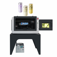 Mesin Cetak Warna Pola Cangkir Vakum Otomatis Kecepatan Tinggi Silinder Mini Desktop Printer Inkjet Spiral Berputar 360 Derajat