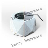 Brasero de table portable en béton pour terrasse et maison, foyer à bioéthanol pour usage extérieur et intérieur