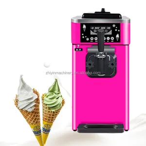 Commercial Single Flavors Stainless Steel Frozen Yogurt 16l Homemade Single Flavor Soft Serve Ice Cream Rolls Maker