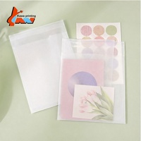 Sacs en papier glassine translucide personnalisés, enveloppes d'emballage givrées écologiques, pochettes plates en papier ciré pour cartes photo