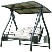 Extérieur patio meubles en aluminium moulé chaise balançoire 3 places à vendre