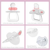 Offre Spéciale Nouveaux produits écologiques Sucette en silicone personnalisée Sucette pour bébé de couleur personnalisée pour nouveau-nés personnalisés