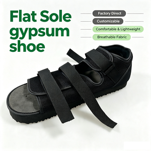 Zapato Ortopédico con Suela Plana, Forro Transpirable y Cómodo, Punta Redonda, Cierre <span class=keywords><strong>de</strong></span> Velcro, para Caminar, para Úlceras <span class=keywords><strong>del</strong></span> <span class=keywords><strong>Pie</strong></span> Diabético - Product Image 1