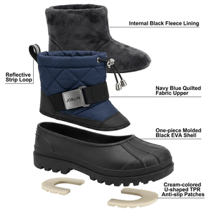 <span class=keywords><strong>Bottes</strong></span> d'hiver ultra-légères résistantes au <span class=keywords><strong>froid</strong></span> en EVA, imperméables, avec doublure en polaire chaude pour hommes et femmes, pour l'extérieur - Product Image 1