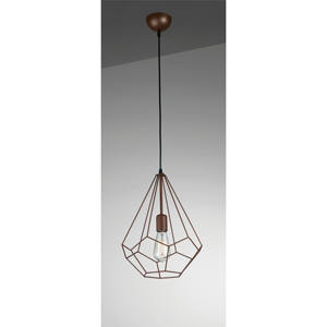 Lampadario a Diamante in CORTEN - 1XE27 - Product Image 1