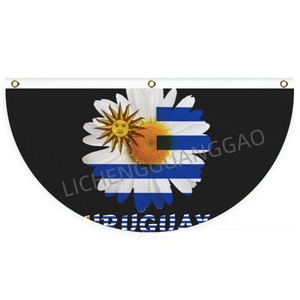 New Sao <strong>Tome</strong> and Principe Semi Circle Fan Banner Half Moon Hanging Flag With Brass Grommets for Patio Balcony Wall Party Decor - Product Image 4