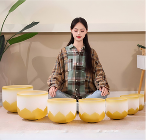 Venta al por mayor y distribución de cuencos de cristal de 432Hz, cuencos para cantar, cuencos musicales de 6-14 pulgadas, para fines de meditación y sanación. - Product Image 6