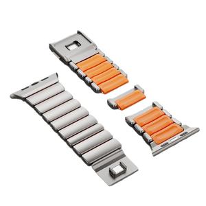 Compatible avec <span class=keywords><strong>Apple</strong></span> <span class=keywords><strong>Watch</strong></span> Series 11 : Boucle Norman, bracelet en silicone à perles simples et bracelet magnétique en métal pour <span class=keywords><strong>Apple</strong></span> <span class=keywords><strong>Watch</strong></span> Series 10 - Product Image 2