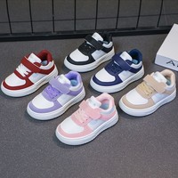 Chaussures à plateforme pour enfants en bas âge, fermeture velcro, semelles en caoutchouc souple, respirantes, confortables, durables, chaussures décontractées, couleur unie