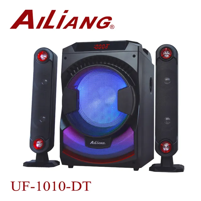 New design 2.1 multimedia speaker system UF-1010-DT with top mixer home theater