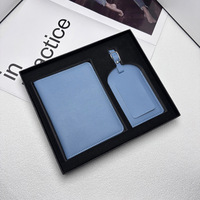 Sac de voyage pour passeport et billets d'avion, porte-documents de voyage, étiquette de bagage anti-perte, en PU, coffret cadeau tendance