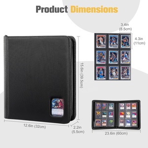 สมุดใส่การ์ดแบบ Top Loader, 9 ช่องใส่การ์ดได้ 324 ใบ, หนัง PU กันน้ำพร้อมช่องใส่การ์ดแบบไม่ใช้ PVC สำหรับการ์ดสะสมหรือการ์ดกีฬา - Product Image 5