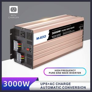 MJOO Onde sinusoïdale pure <span class=keywords><strong>12v</strong></span> 24V à <span class=keywords><strong>220v</strong></span> Onduleur 3 étages <span class=keywords><strong>Chargeur</strong></span> de batterie 3000w Dc Ac Voiture <span class=keywords><strong>Camping</strong></span>-<span class=keywords><strong>car</strong></span> RV Camper Van Onduleur - Product Image 2