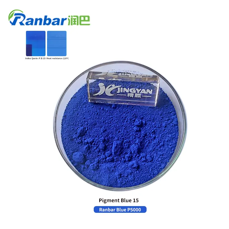 वर्णक नीले 15 Phthalocyanine नीले वर्णक पेंट स्याही के लिए प्लास्टिक पारदर्शी कार्बनिक वर्णक नीला पाउडर का इस्तेमाल किया Ranbar नीले P5000