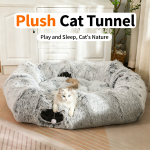 Cuccia <span class=keywords><strong>Tunnel</strong></span> Rotonda Grande Personalizzata OEM 2026 per Gatti, Cuccia Invernale Calda per Ragdoll e Calico, Forniture per Animali Domestici, Cuccia da Interno - Product Image 3