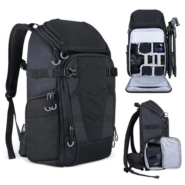 Professional Anti-theft Large Capacity Dslr Backpack Camera Bags for Photography Waterproof Rain Cover with Laptop Compartment