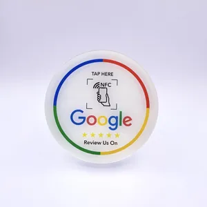 GoogleレビュータップカスタマイズされたQRコードロゴGoogleレビューNfcスタンドGoogleレビューアクリルプレートタップNFCディスプレイスタンド