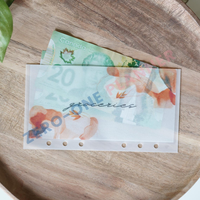 Enveloppes à paillettes A5 A6 A7 personnalisées Enveloppes transparentes sans fermeture à glissière pour classeur budgétaire organisateur d'argent en vélin mat pour économiser