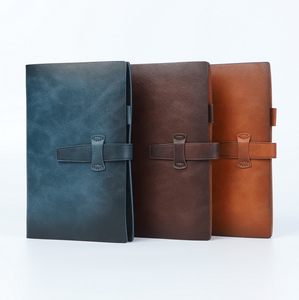 Carnet de notes d'affaires de luxe pour promotion d'entreprise, en cuir <span class=keywords><strong>souple</strong></span> vintage, cadeau, bloc-notes à deux niveaux, <span class=keywords><strong>classeur</strong></span> détachable - Product Image 2