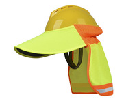 Gorra de protección solar de alta temperatura para verano, toldo reflectante fluorescente de alta visibilidad, sombrero duro fresco y transpirable