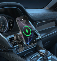 Support de chargeur sans fil magnétique pour grille d'aération de voiture pour iPhone Duo 18 Pro Max avec lampe d'ambiance RGB réglable