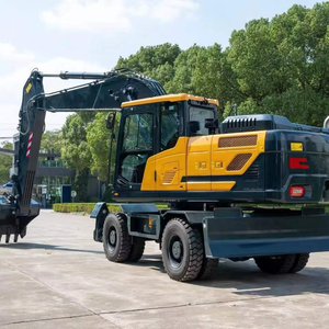 Excavatrice sur pneus HW150, poids opérationnel de 13,7 tonnes, godet de 0,58 m³, machine de construction puissante - Product Image 1