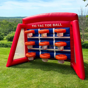 Gioco Sportivo Interattivo Gonfiabile di Grado Commerciale <span class=keywords><strong>TIC</strong></span> TAC TOE con 9 Canestri da Basket per Eventi Sportivi all'Aperto e Carnevali - Product Image 1