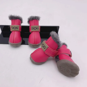 Bottes d'hiver pour chien, chaussures chaudes en polaire pour petit chien, imperméables, antidérapantes, bottes de neige pour chien, chaussures pour Teddy <span class=keywords><strong>Chihuahua</strong></span> - Product Image 4