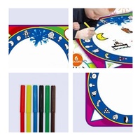 Tapis de dessin à l'eau magique avec stylo, grand ensemble de bricolage Aqua Doodle, jouet éducatif de peinture pour enfants, amusement créatif