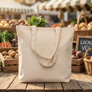 Bolsa de Compras de Lona Gruesa y Resistente a Bajo Precio de Fábrica - Product Image 1